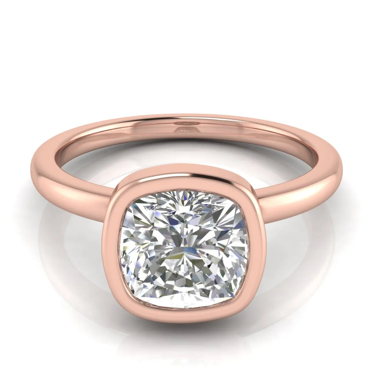 Modern Bezel-Set Solitaire Ring