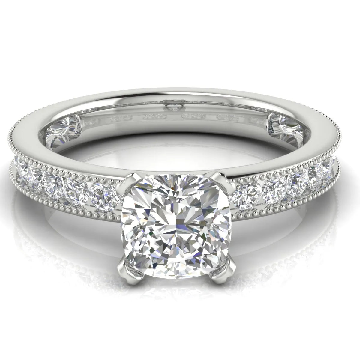 Vintage-Inspired Accent Solitaire Ring
