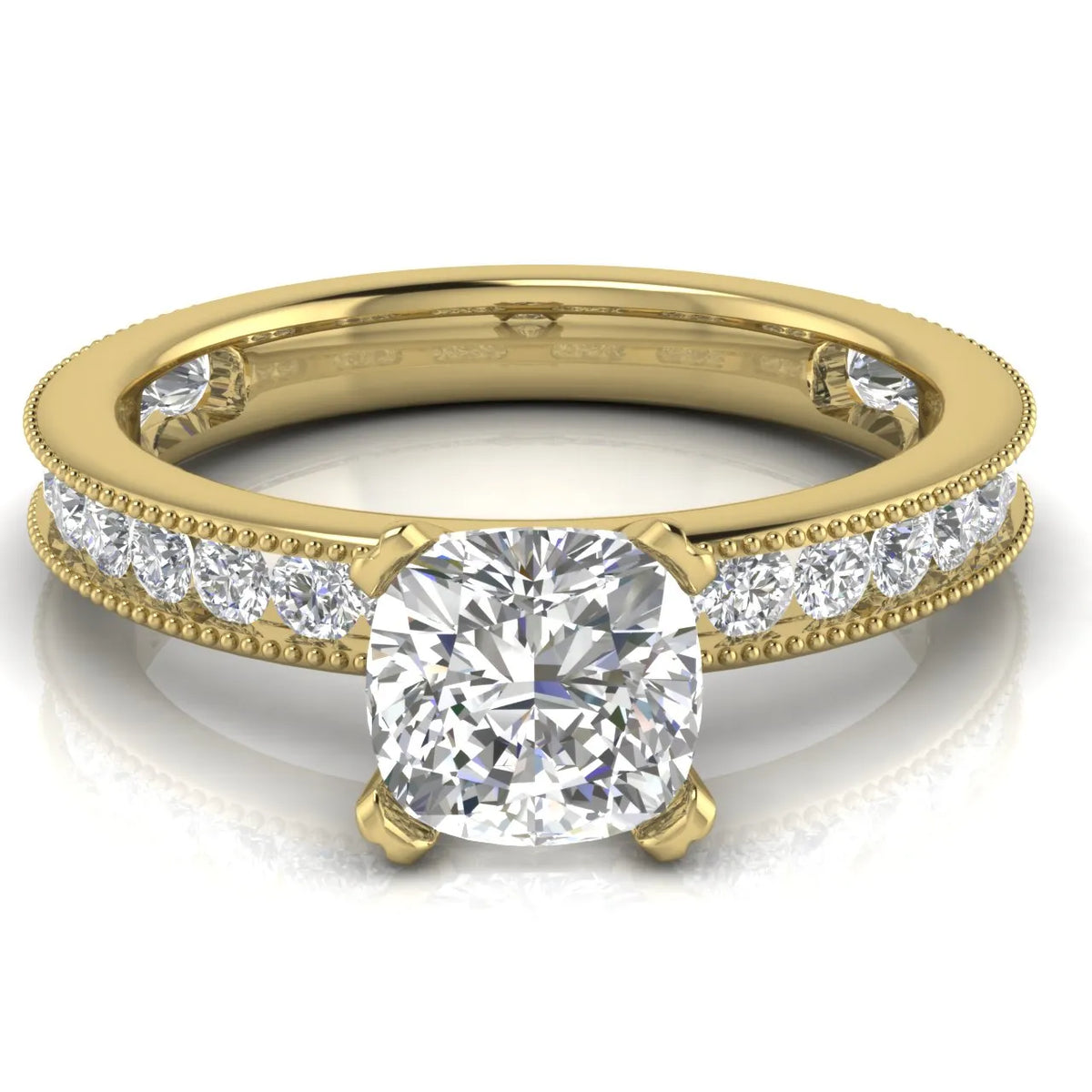 Vintage-Inspired Accent Solitaire Ring