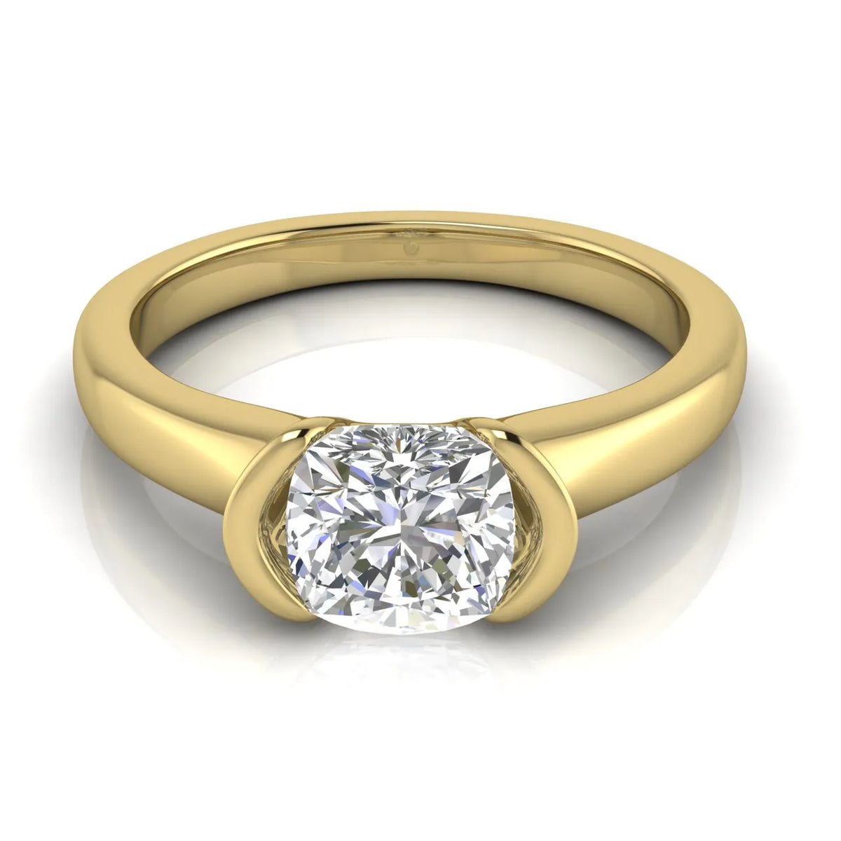 Modern Bezel-Inspired Solitaire Ring