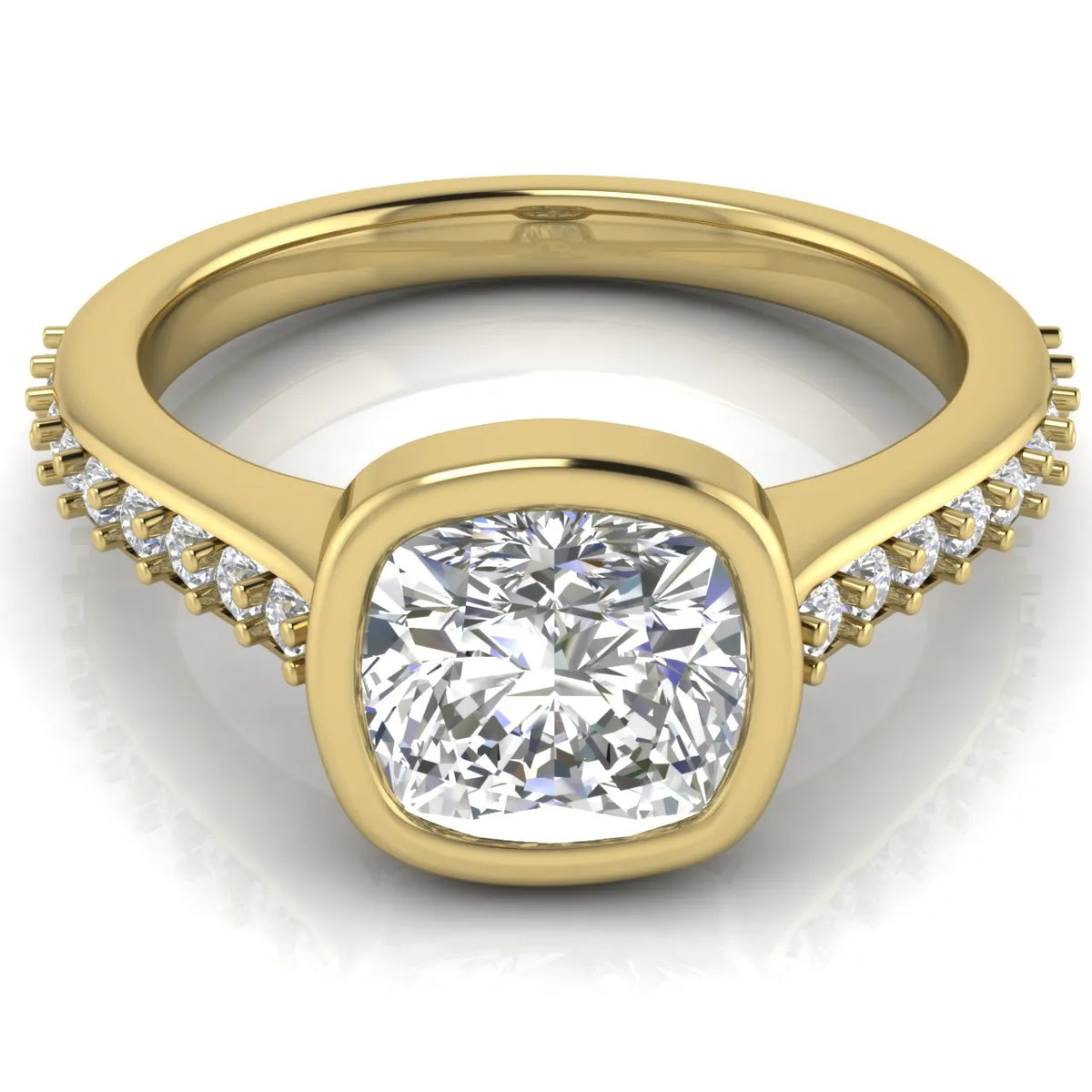 Elegant Bezel-Set Accent Ring