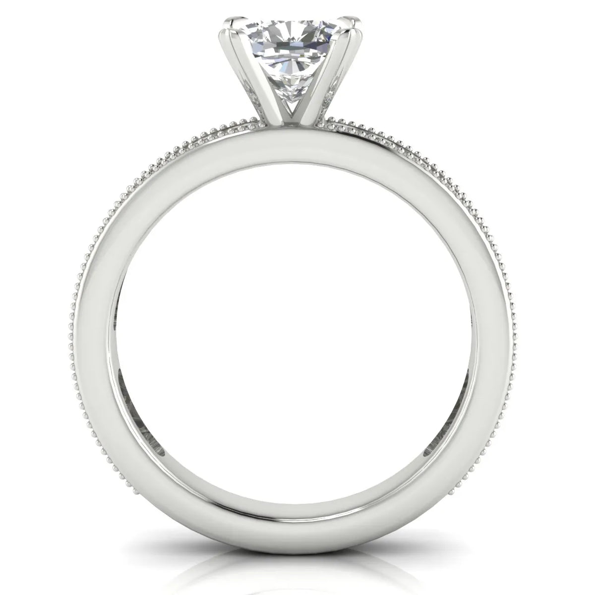 Vintage-Inspired Accent Solitaire Ring