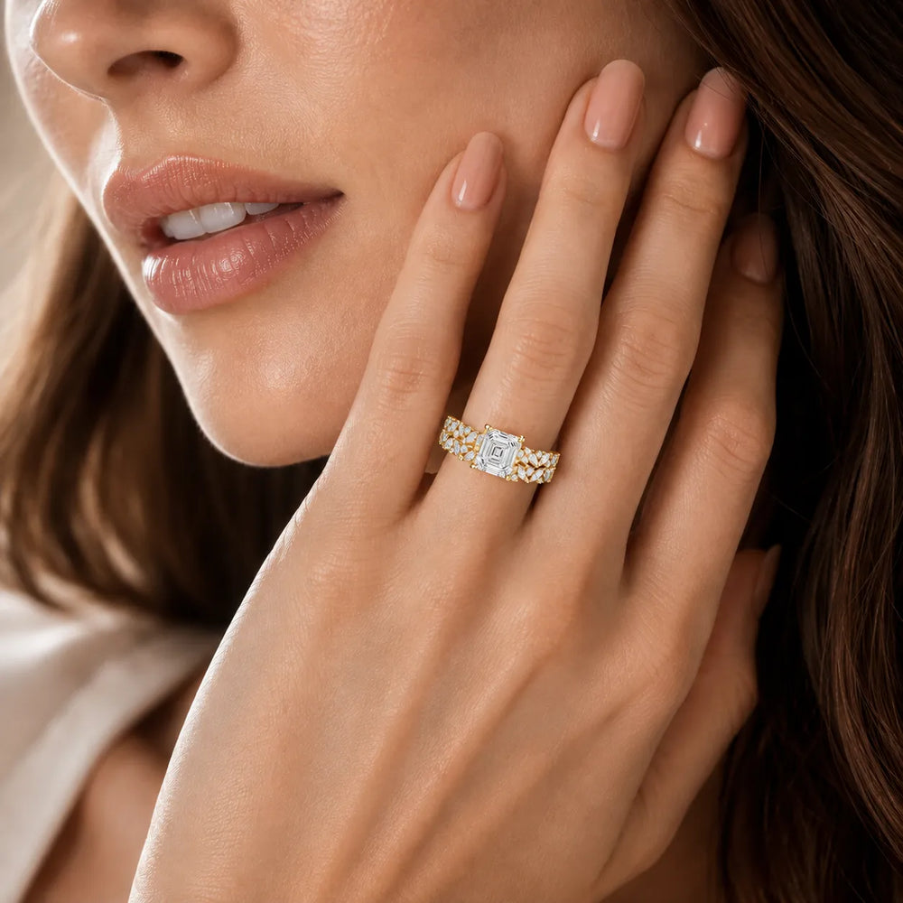 Celestial Symphony Two Step Wear Diamond Ring