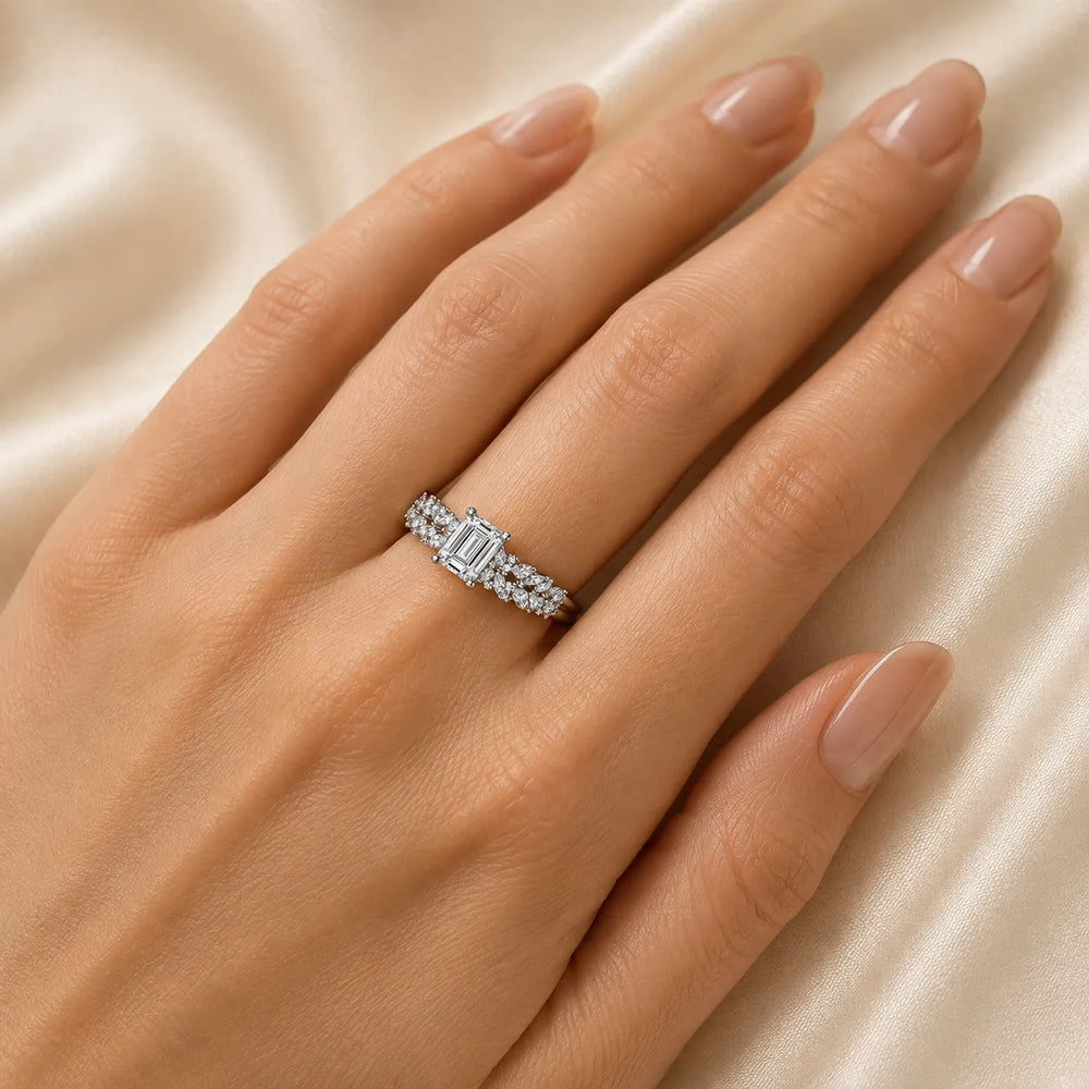 Celestial Symphony Two Step Wear Diamond Ring
