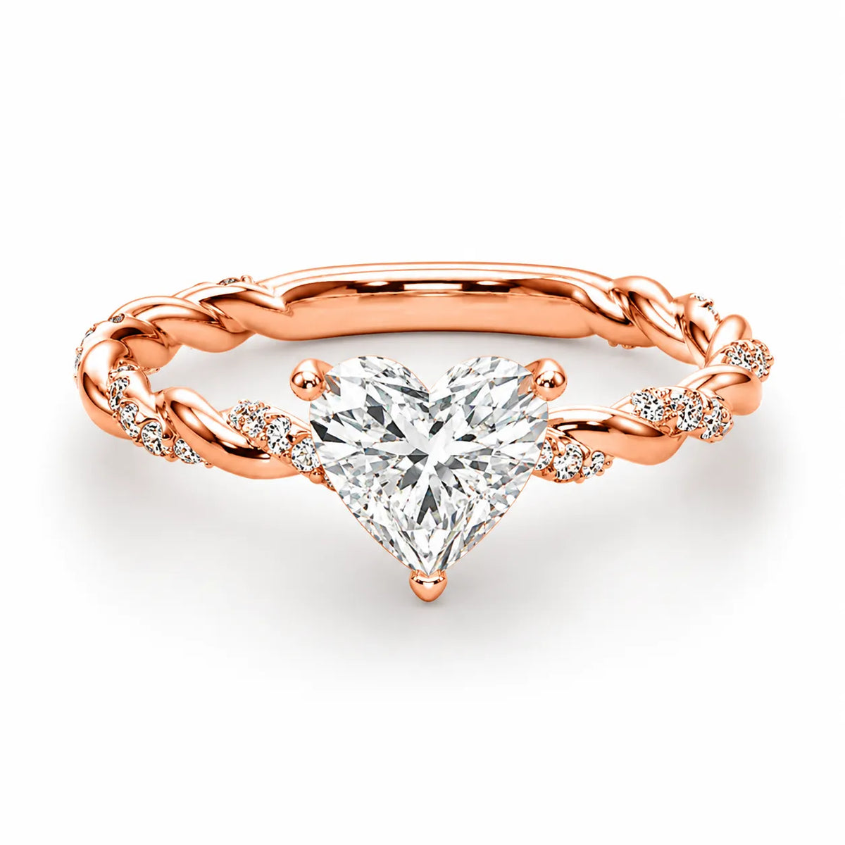 Cushion Cut Twisted Band Engagement Ring