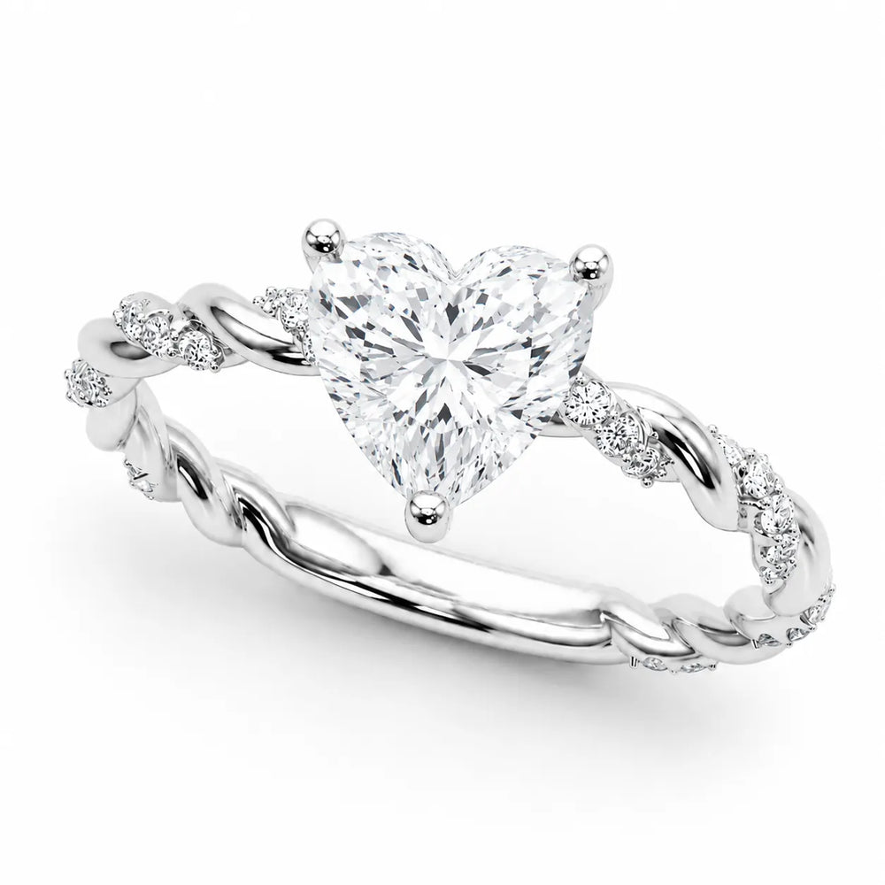 Cushion Cut Twisted Engagement Ring