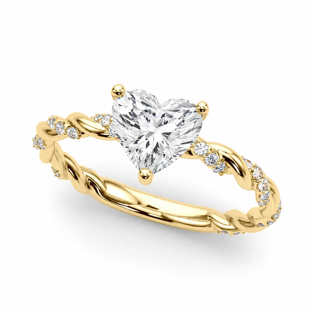 Cushion Cut Twisted Engagement Ring