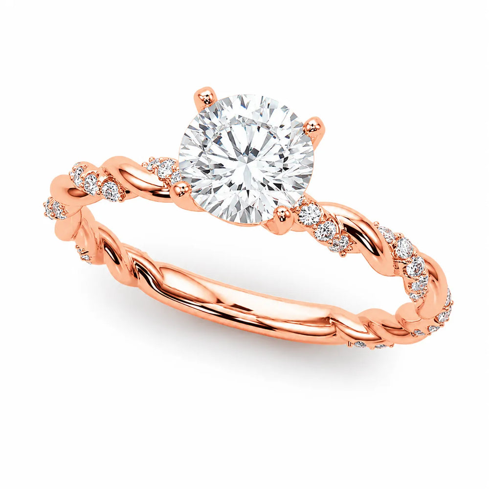 Cushion Cut Twisted Engagement Ring