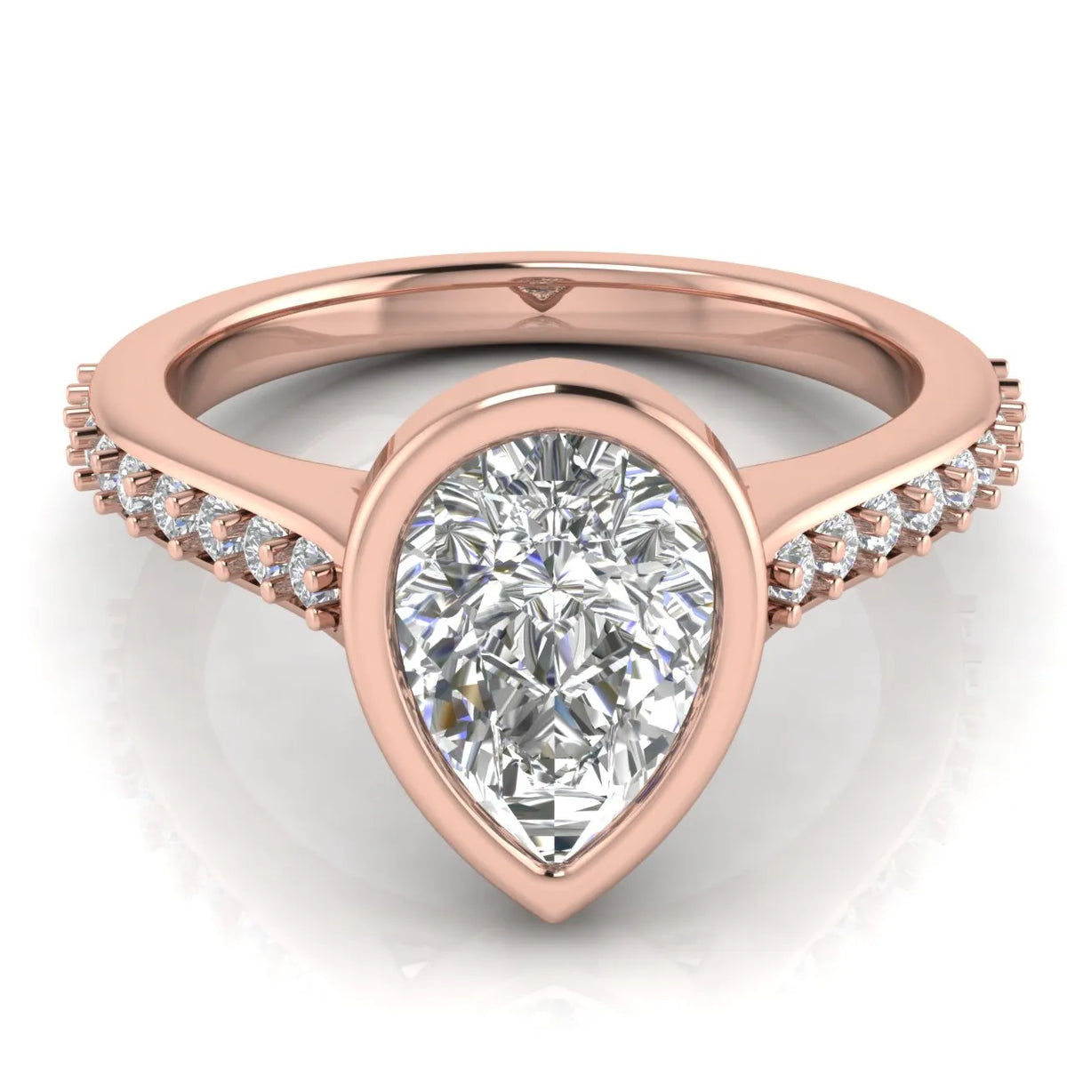 Elegant Bezel-Set Accent Ring