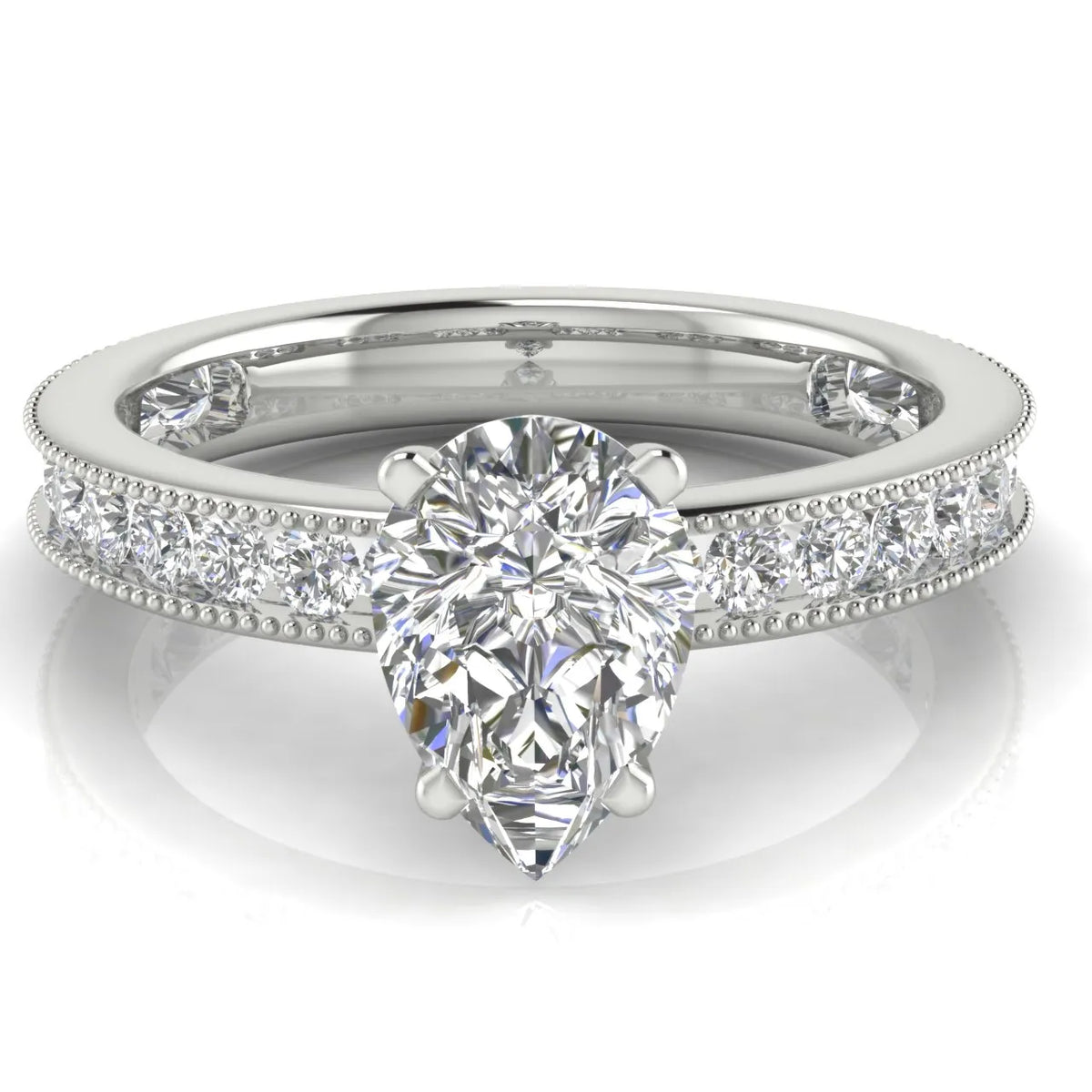Vintage-Inspired Accent Solitaire Ring