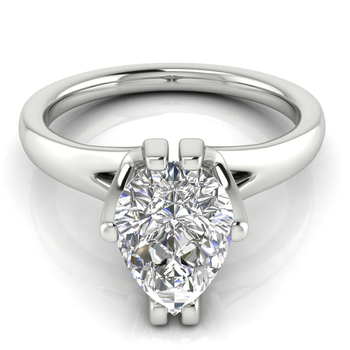 Contemporary Solitaire Engagement Ring