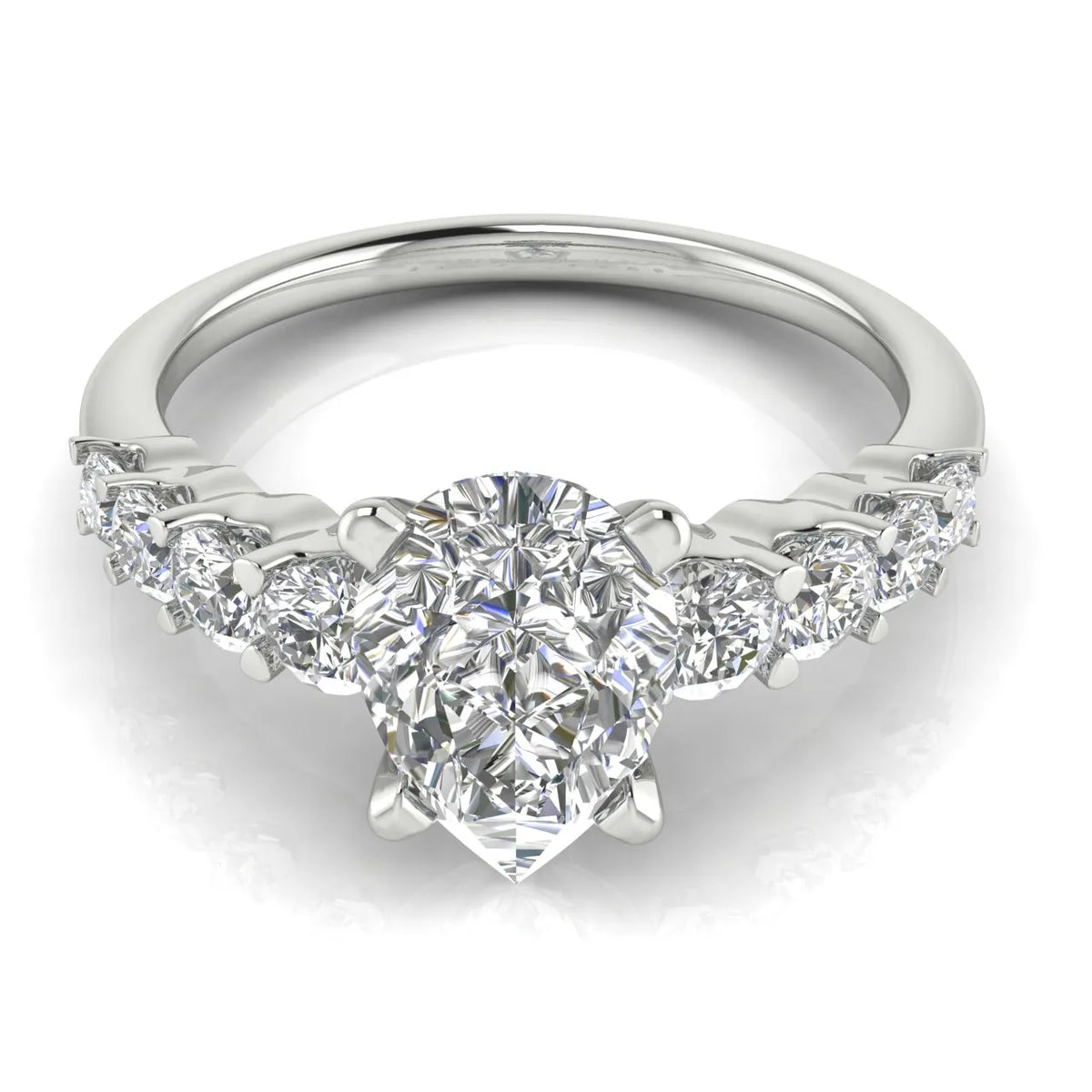 Elegant Solitaire Ring with Accent Stones