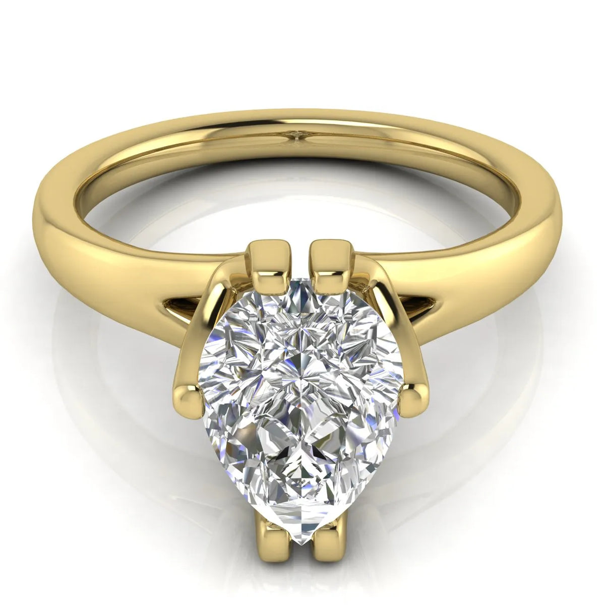 Contemporary Solitaire Engagement Ring