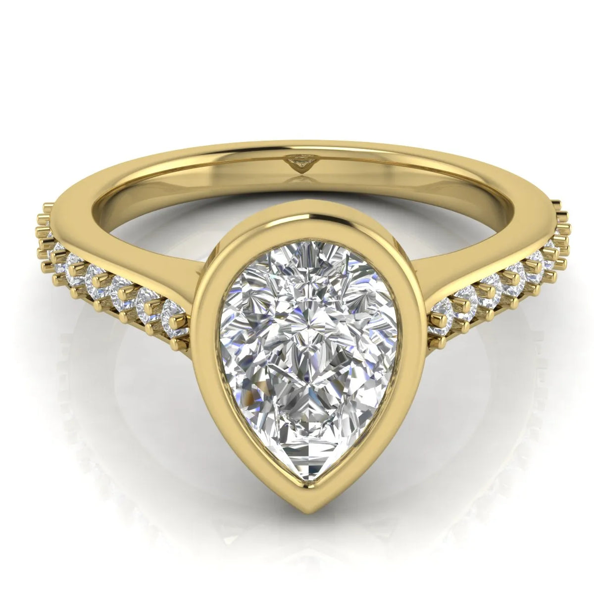 Elegant Bezel-Set Accent Ring
