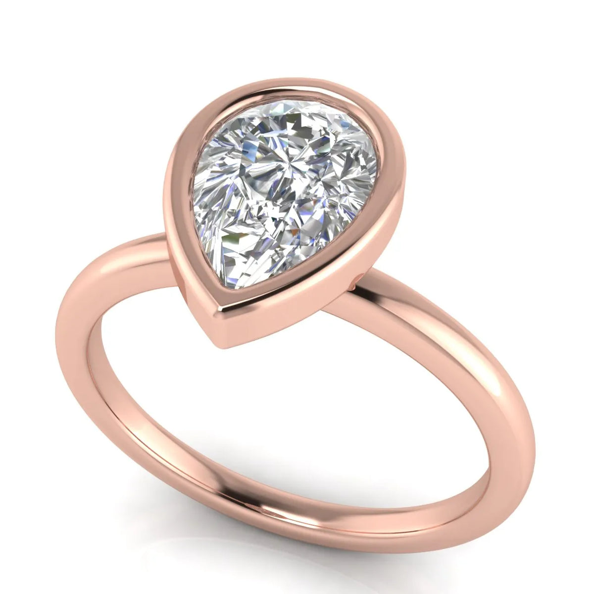 Modern Bezel-Set Solitaire Ring