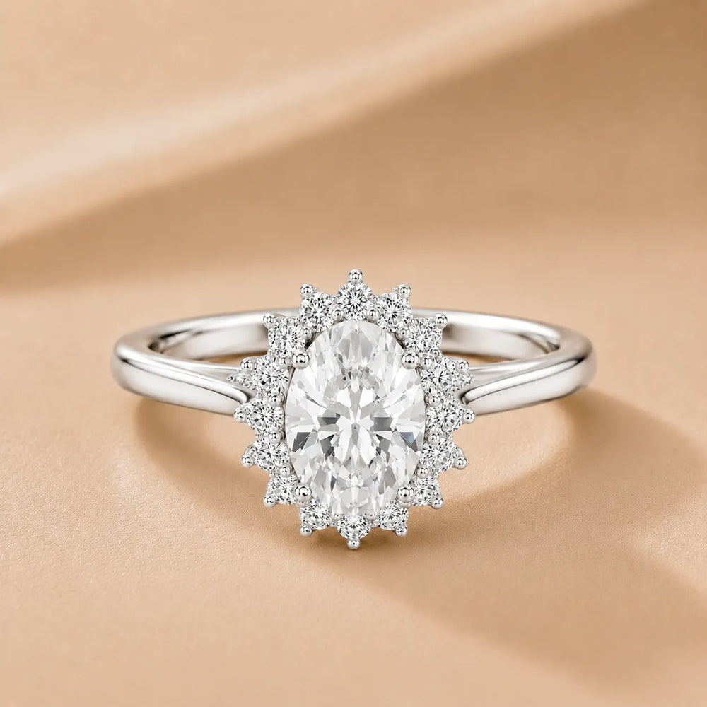 Divine Sparkle Halo Setting Wedding Ring