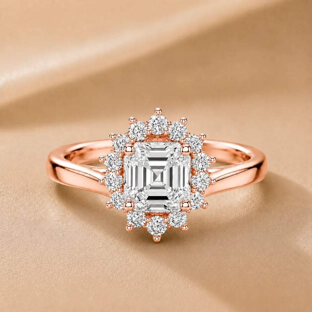 Divine Sparkle Halo Setting Wedding Ring