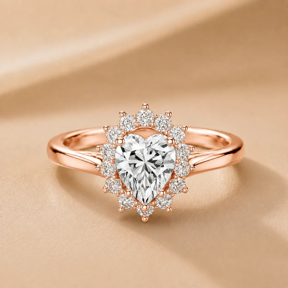Divine Sparkle Halo Setting Wedding Ring