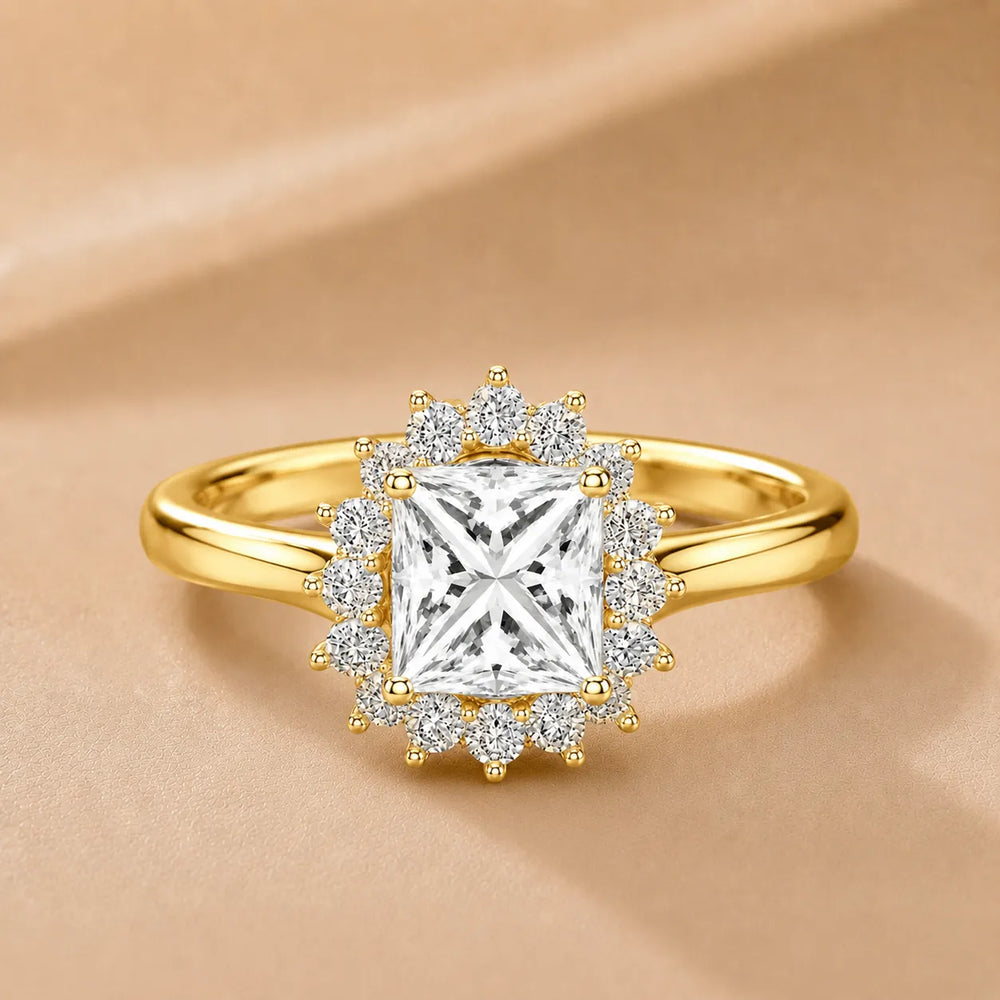 Divine Sparkle Halo Setting Wedding Ring