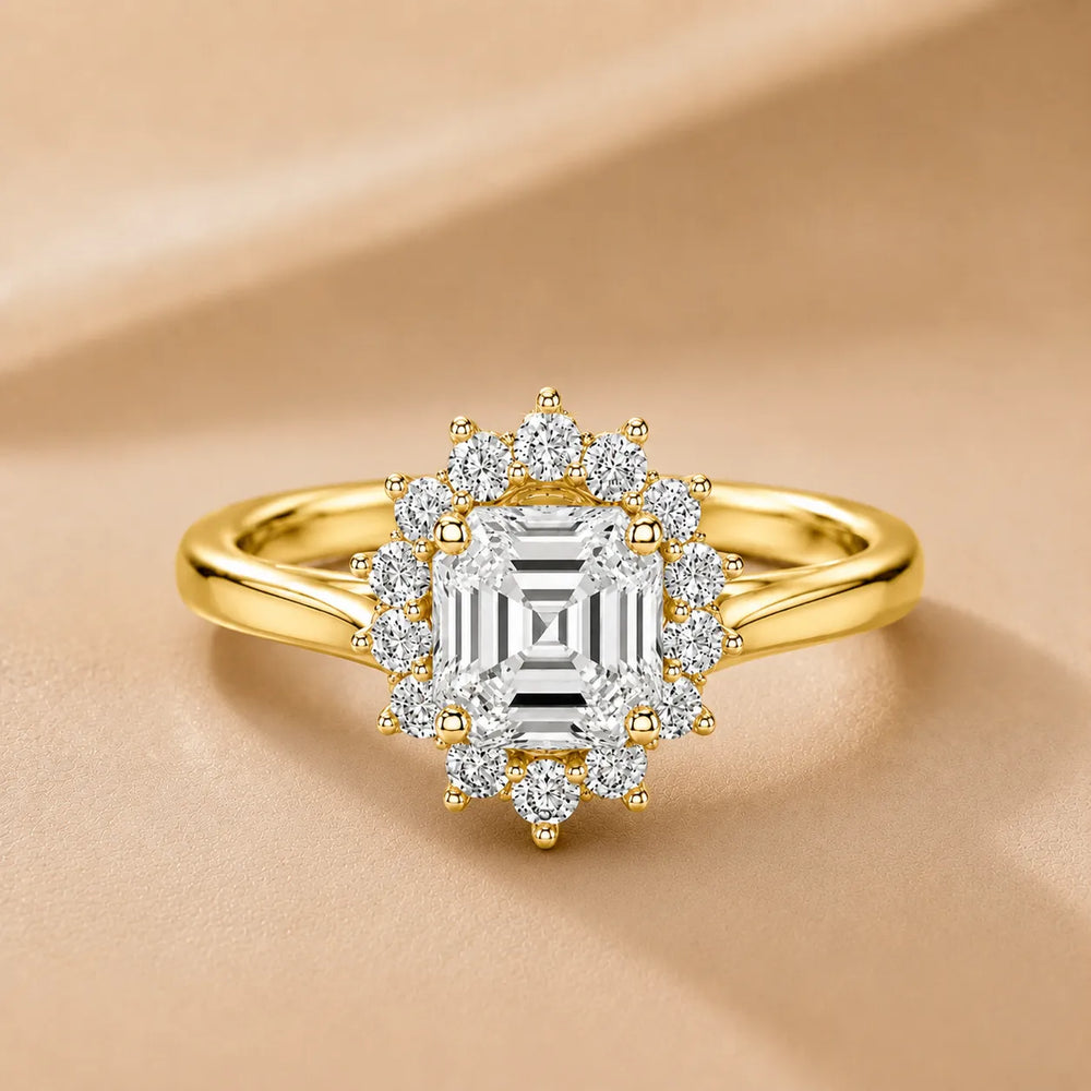 Divine Sparkle Halo Setting Wedding Ring