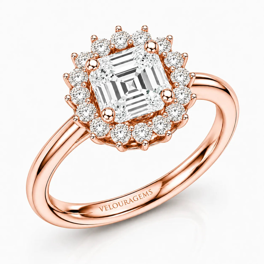 Divine Sparkle Halo Setting Wedding Ring