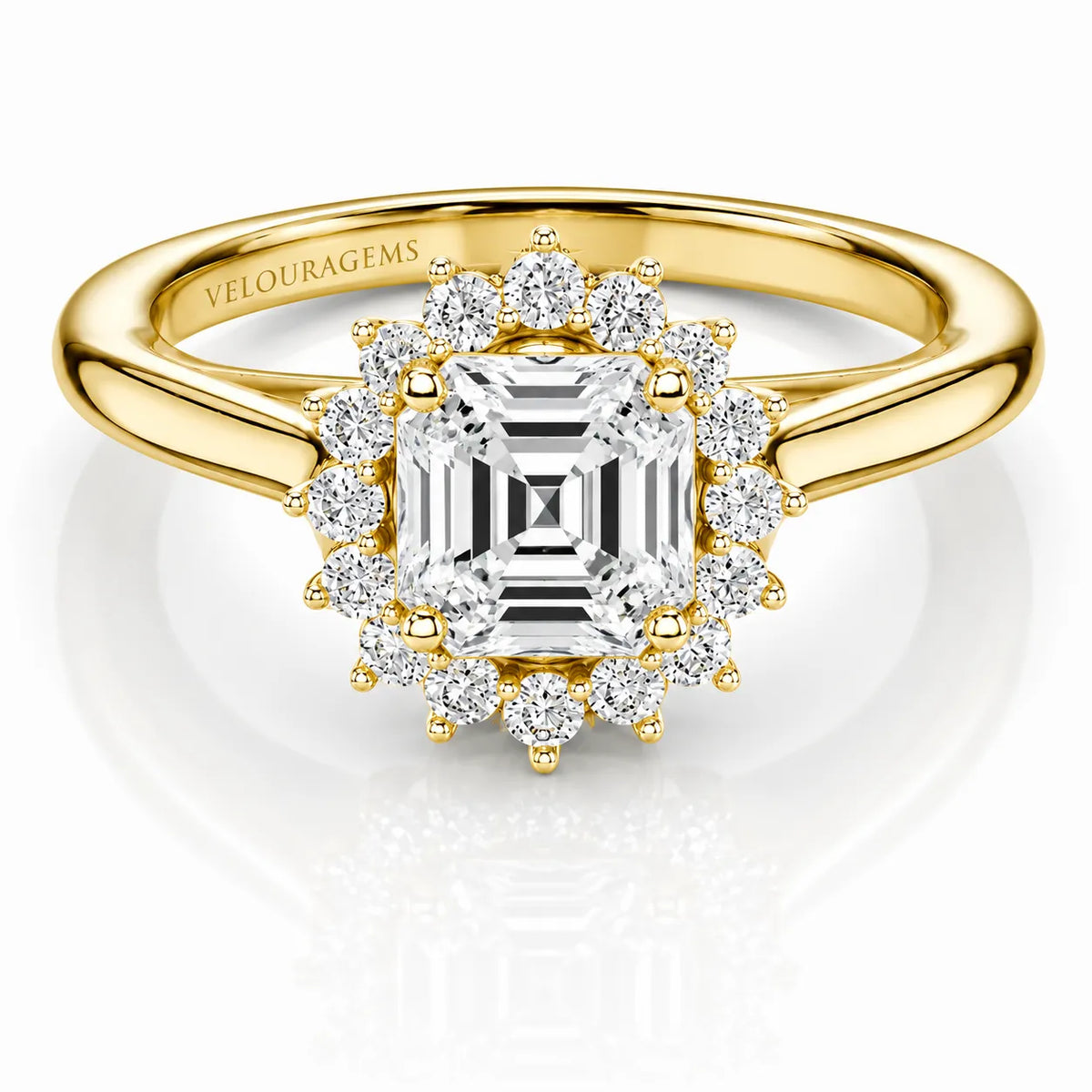Divine Sparkle Halo Setting Wedding Ring