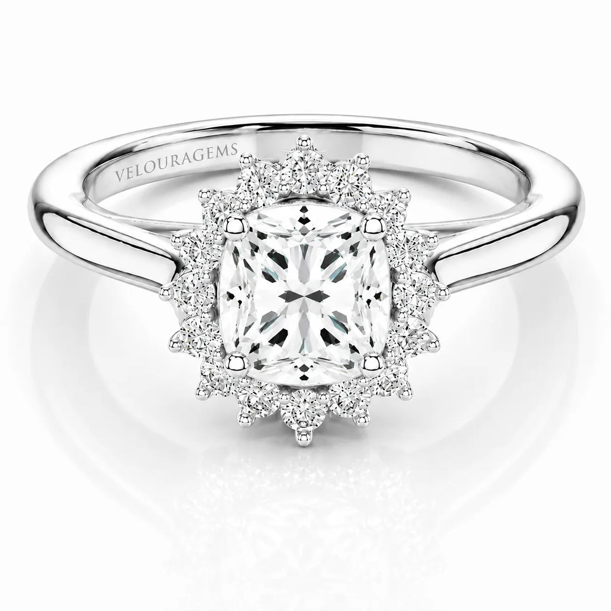 Divine Sparkle Halo Setting Wedding Ring