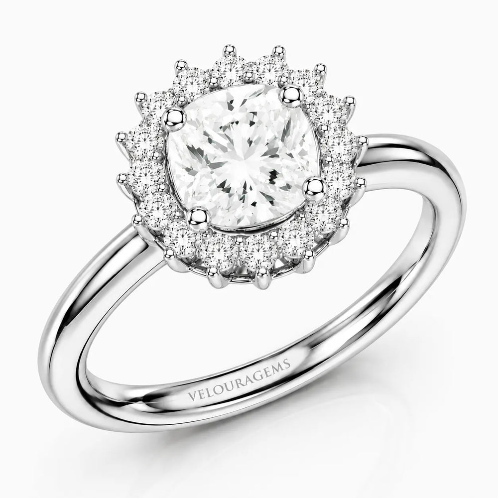 Divine Sparkle Halo Setting Wedding Ring