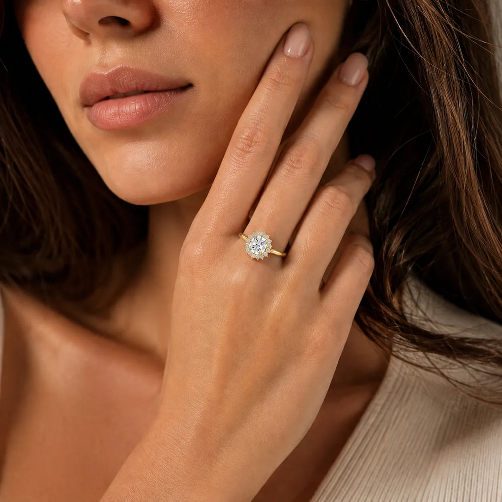 Divine Sparkle Halo Setting Wedding Ring