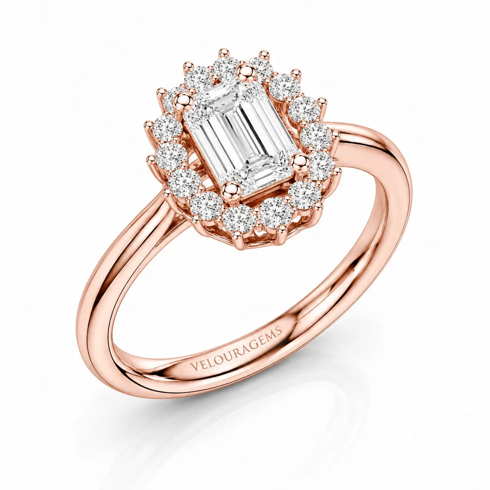 Divine Sparkle Halo Setting Wedding Ring