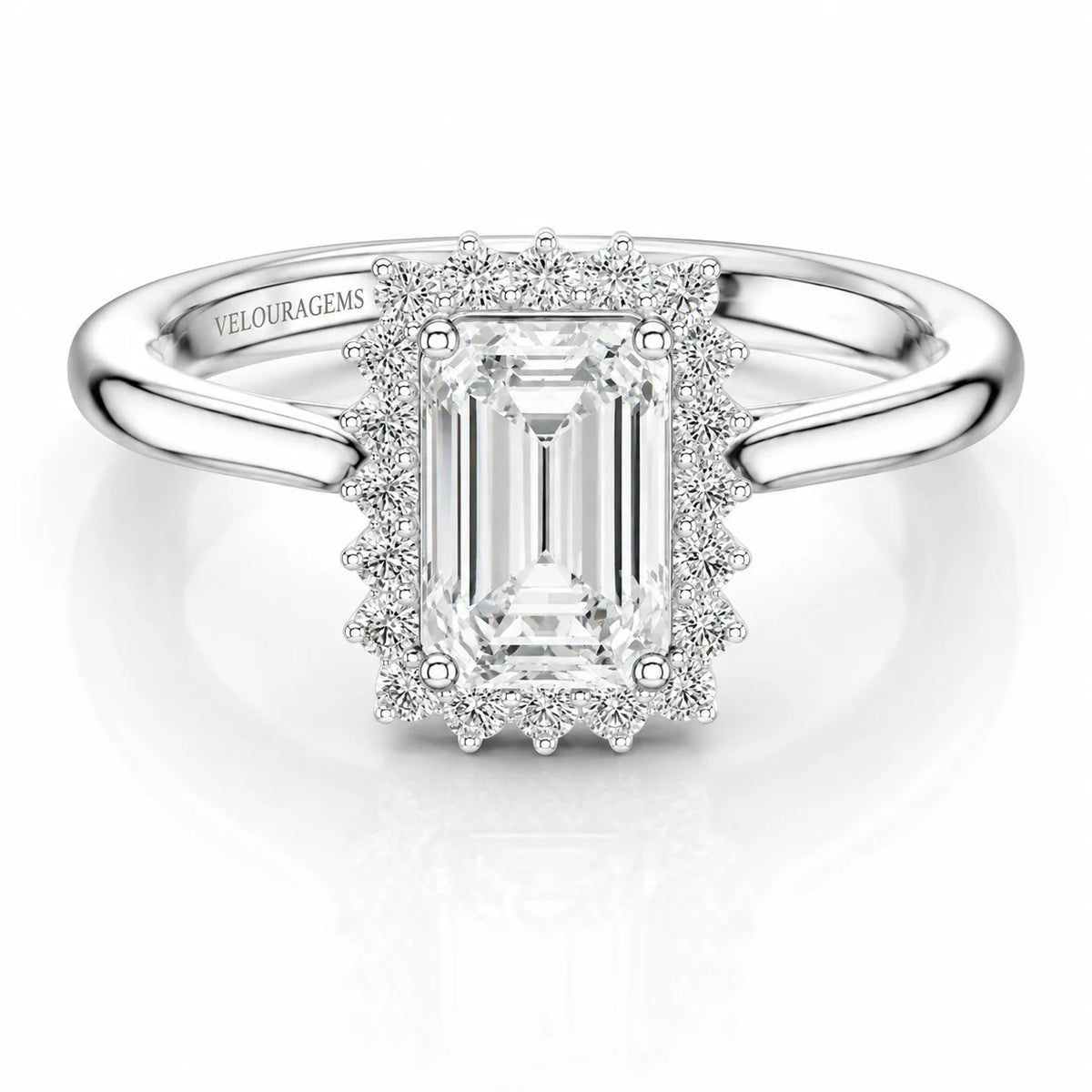 Divine Sparkle Halo Setting Wedding Ring