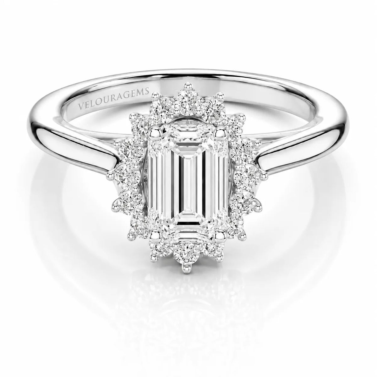 Divine Sparkle Halo Setting Wedding Ring