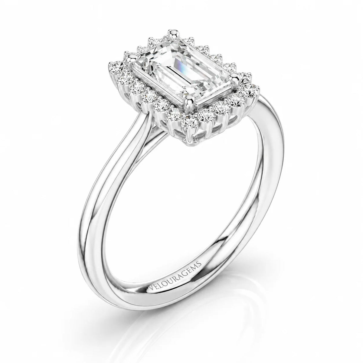 Divine Sparkle Halo Setting Wedding Ring