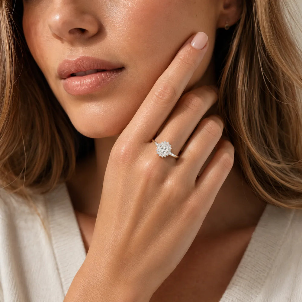 Divine Sparkle Halo Setting Wedding Ring