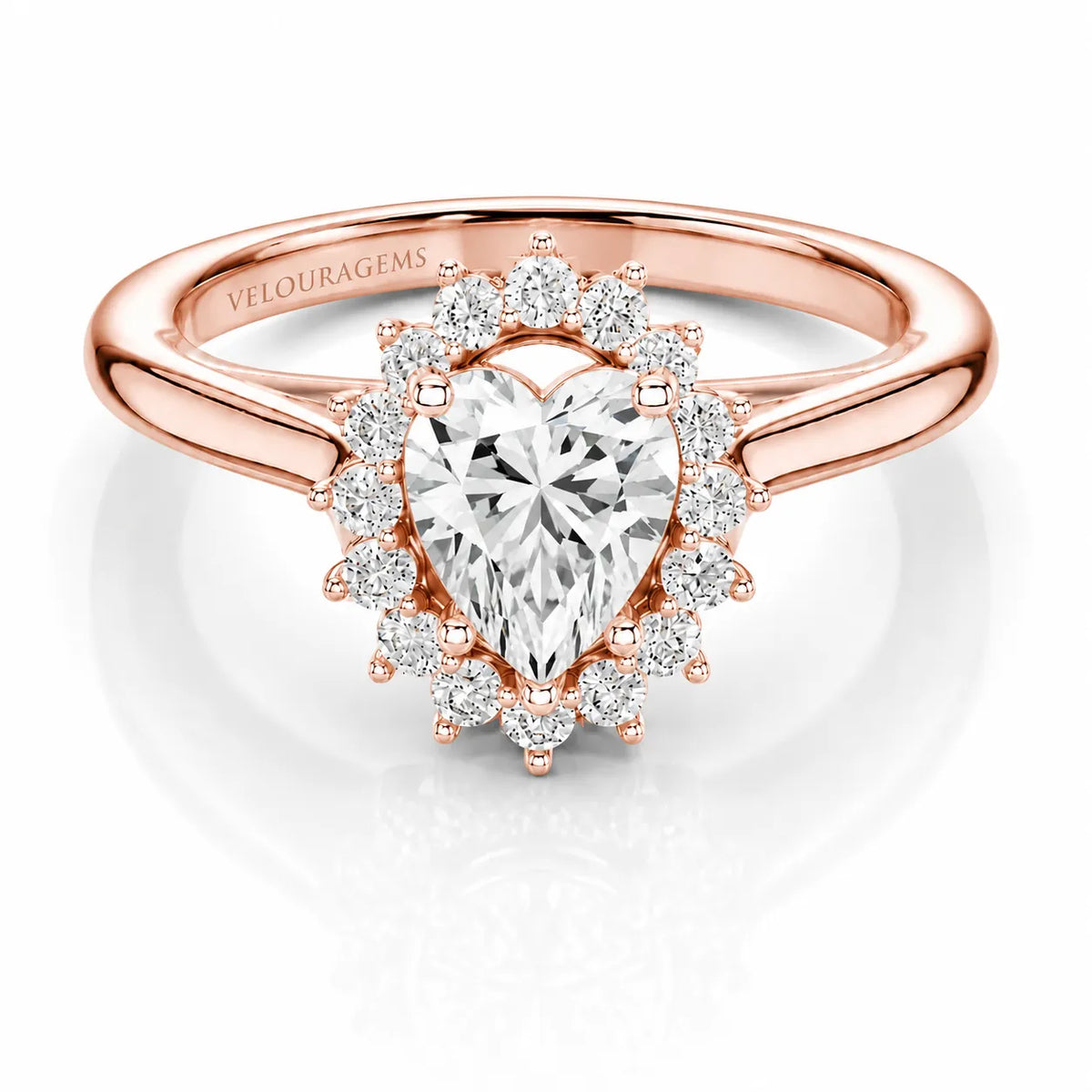 Divine Sparkle Halo Setting Wedding Ring