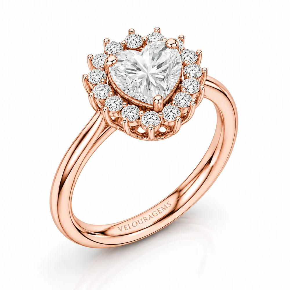 Divine Sparkle Halo Setting Wedding Ring