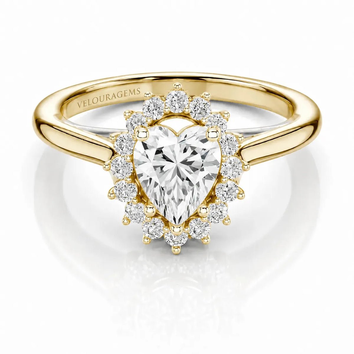 Divine Sparkle Halo Setting Wedding Ring
