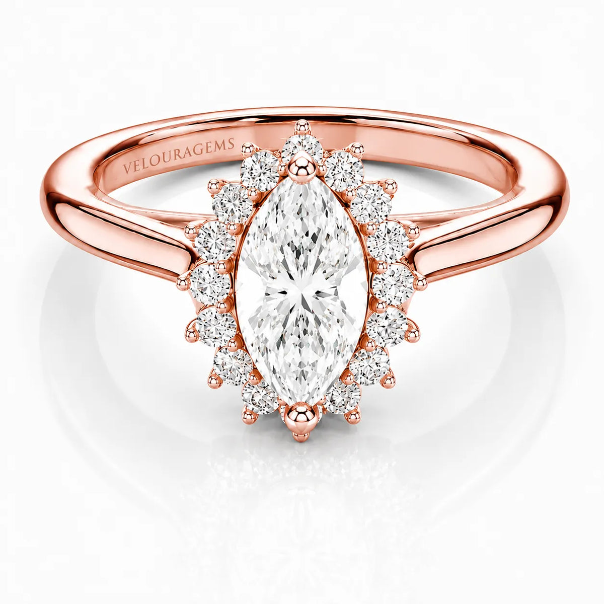 Divine Sparkle Halo Setting Wedding Ring