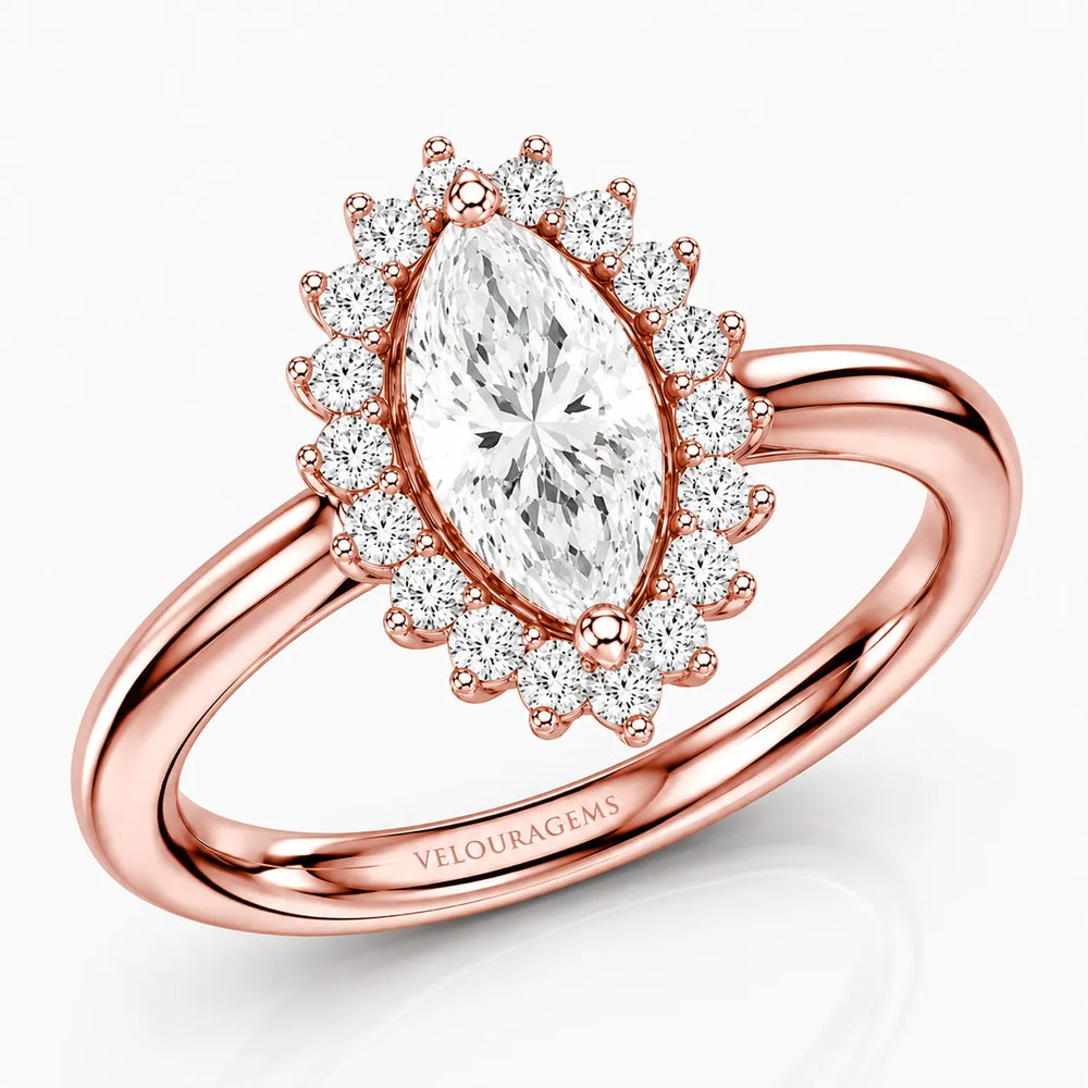 Divine Sparkle Halo Setting Wedding Ring