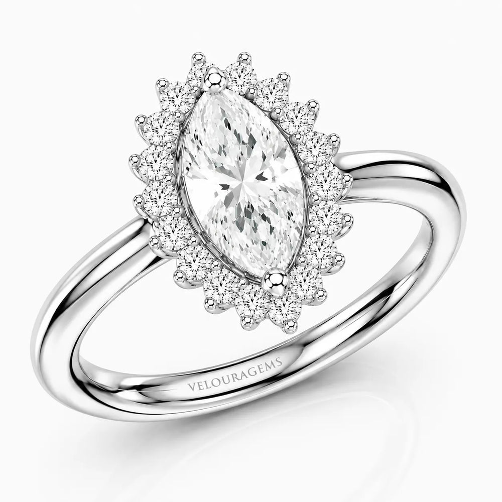 Divine Sparkle Halo Setting Wedding Ring
