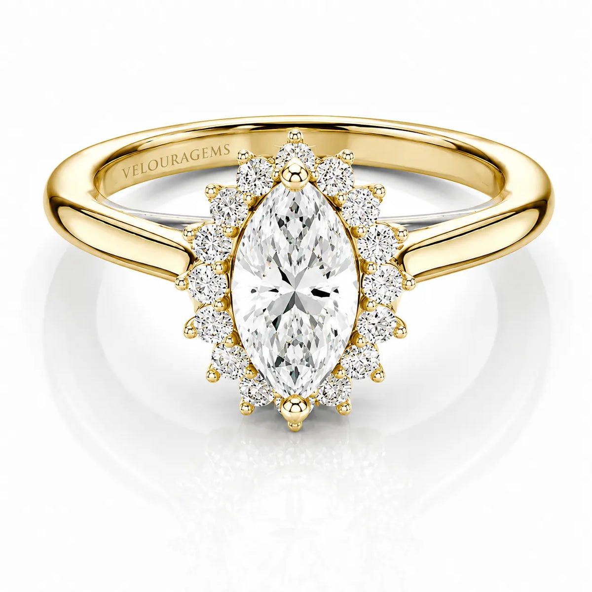 Divine Sparkle Halo Setting Wedding Ring