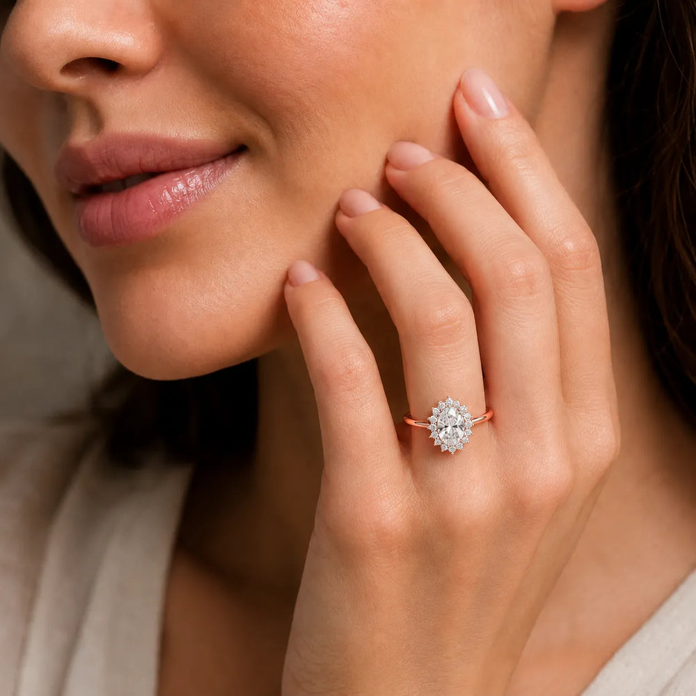Divine Sparkle Halo Setting Wedding Ring
