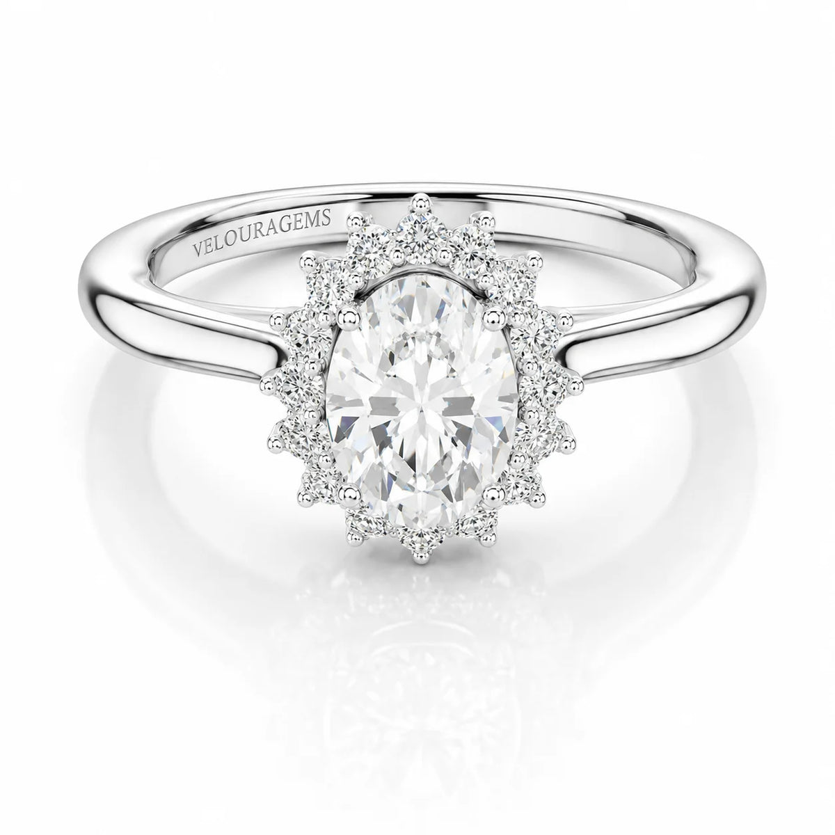 Divine Sparkle Halo Setting Wedding Ring