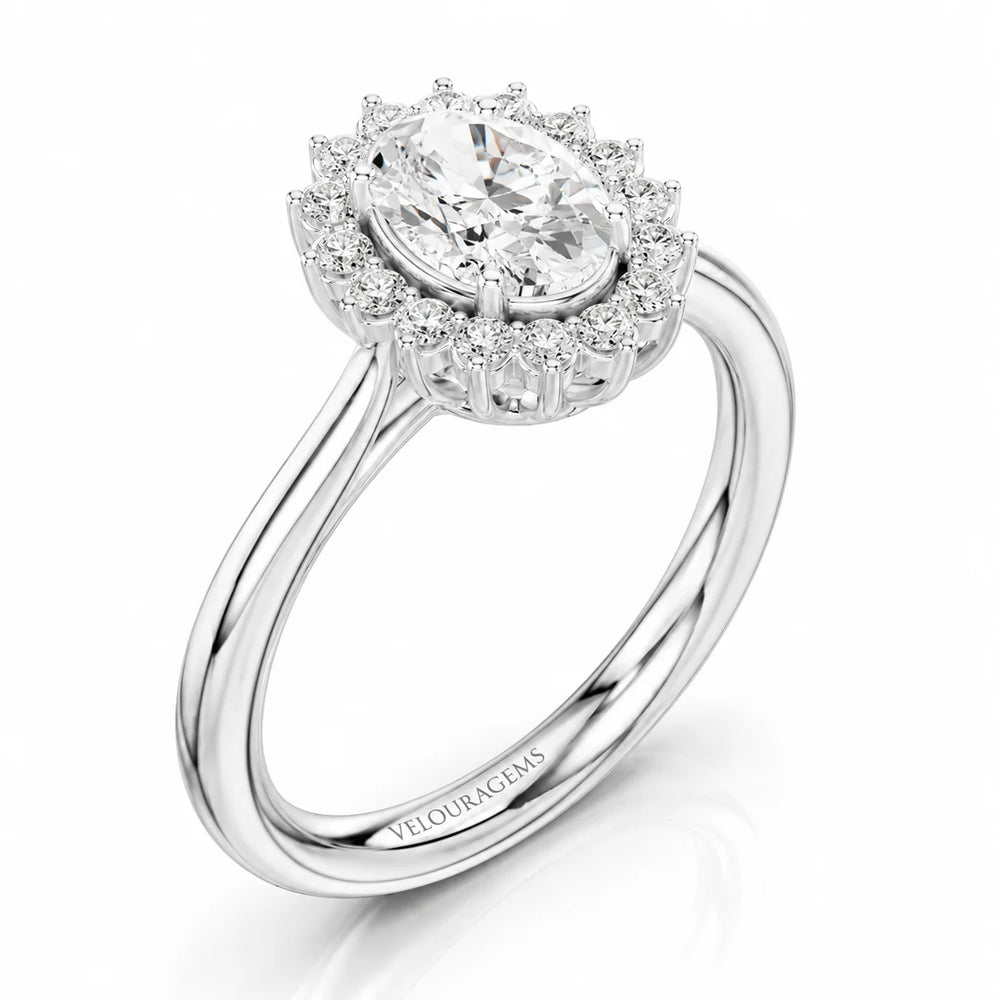 Divine Sparkle Halo Setting Wedding Ring