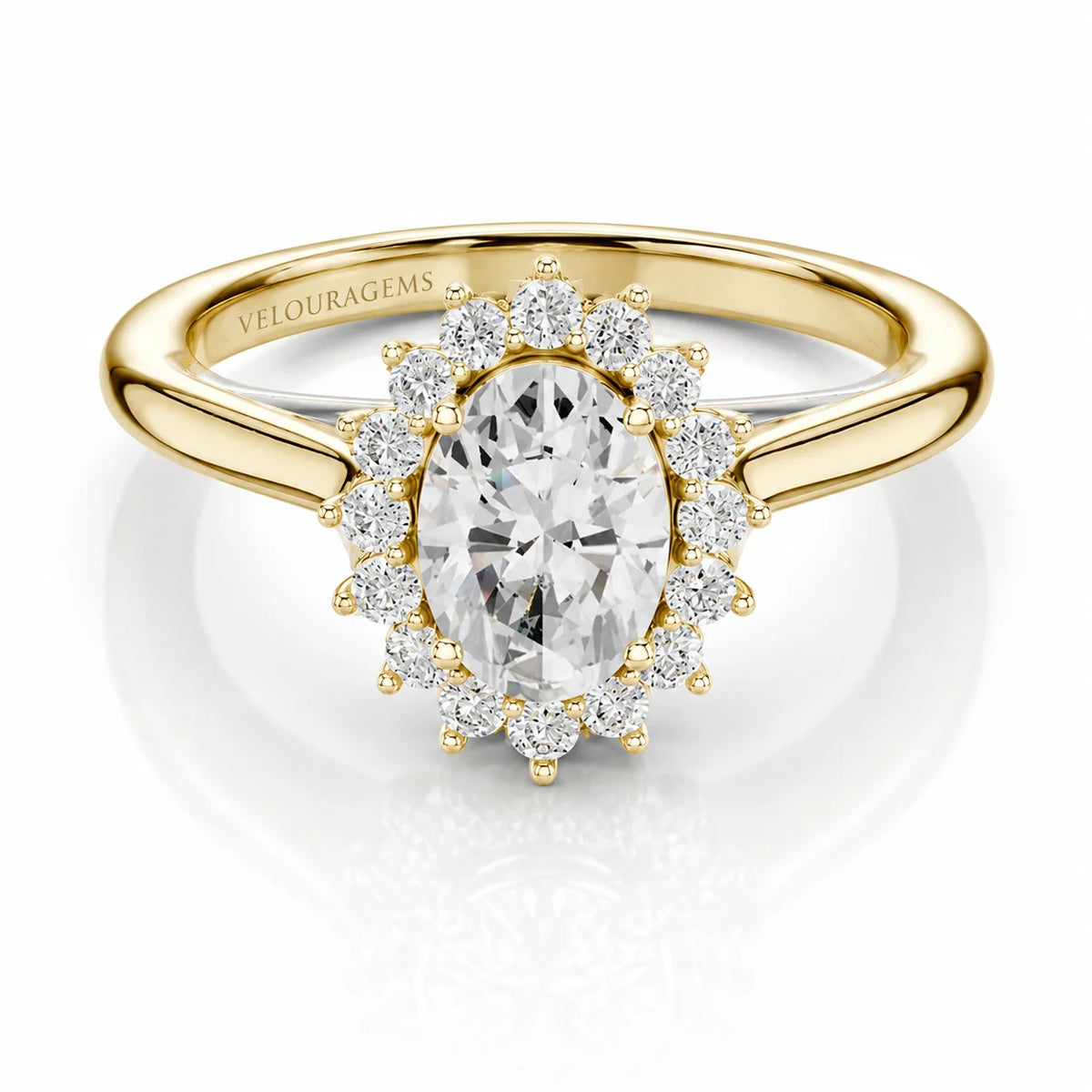Divine Sparkle Halo Setting Wedding Ring