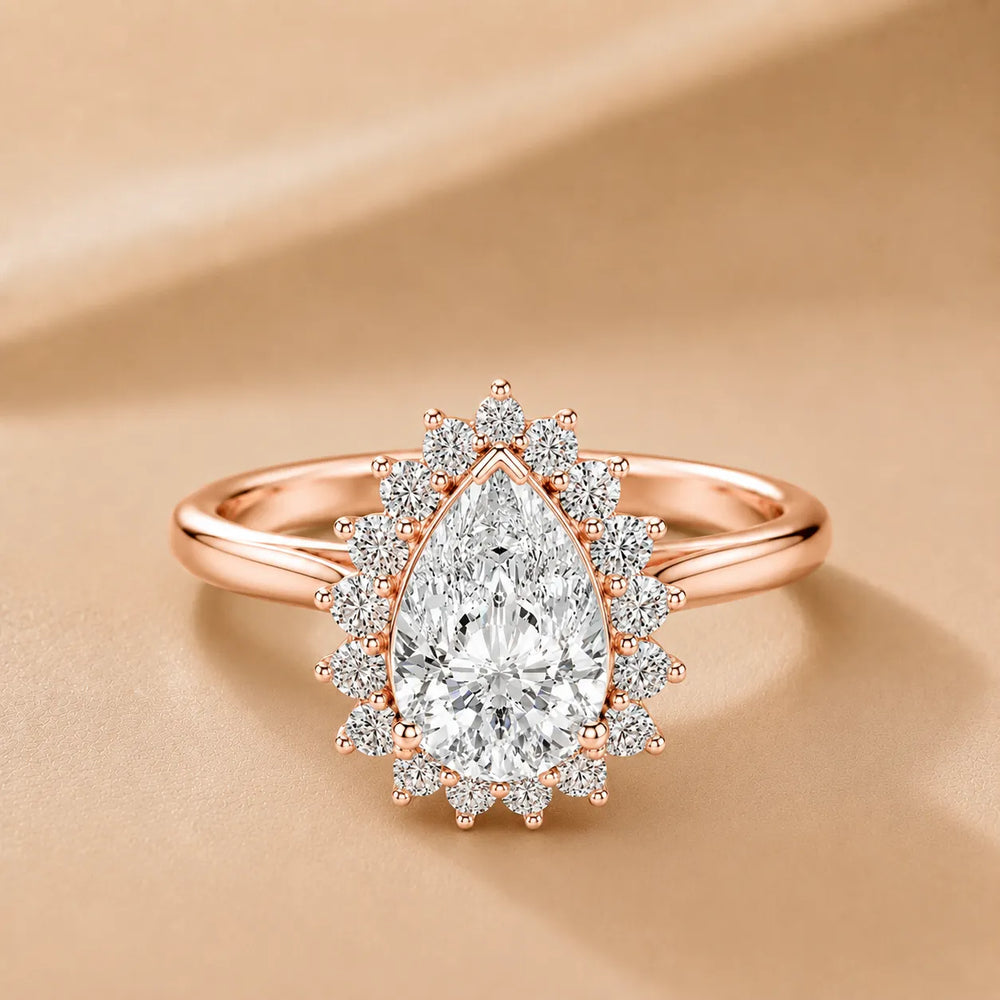 Divine Sparkle Halo Setting Wedding Ring