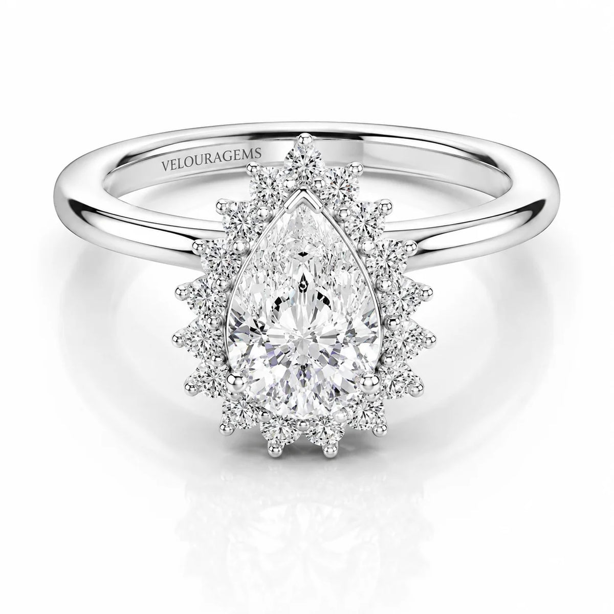 Divine Sparkle Halo Setting Wedding Ring