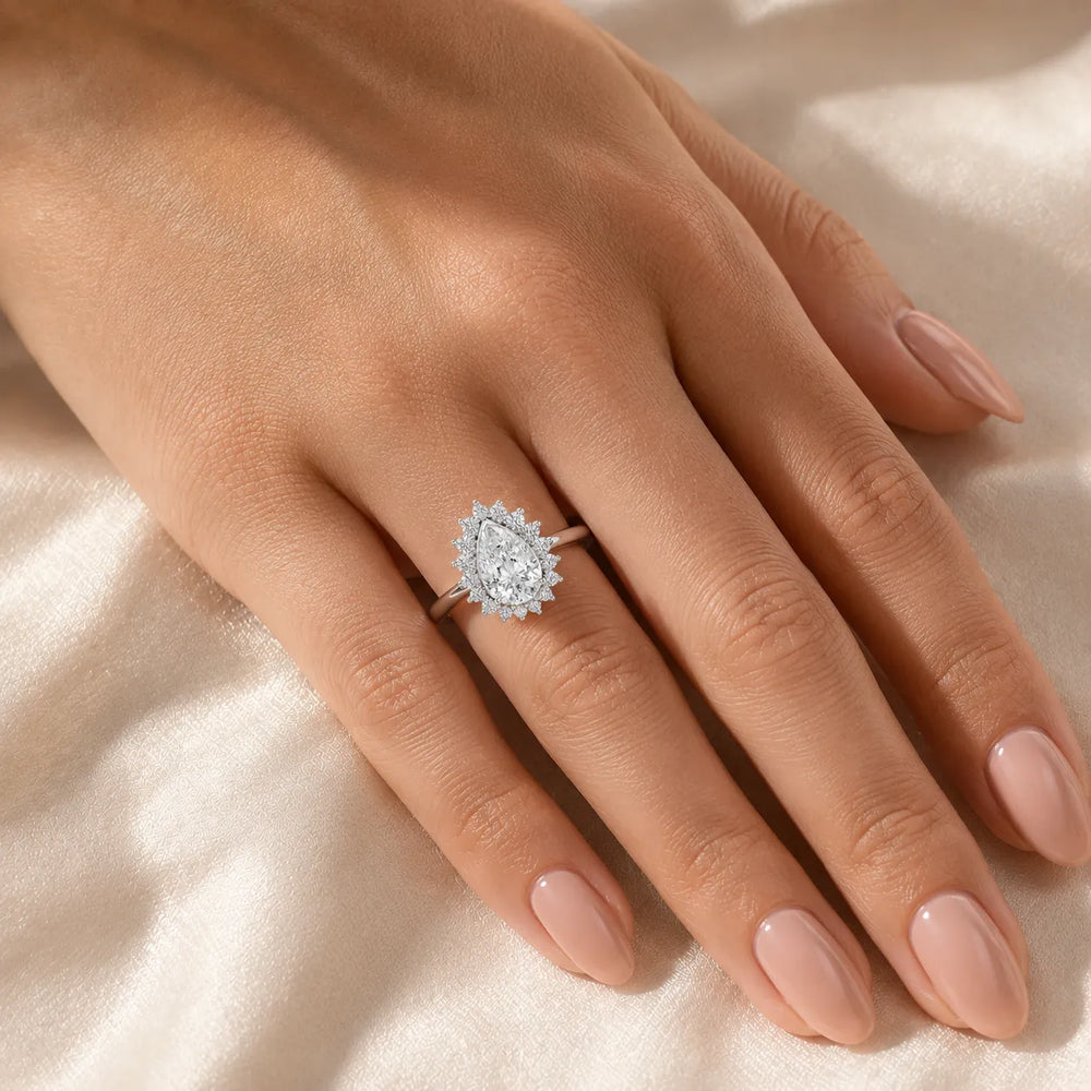 Divine Sparkle Halo Setting Wedding Ring