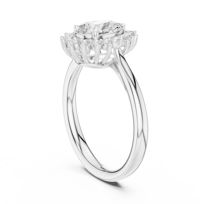 Divine Sparkle Halo Setting Wedding Ring