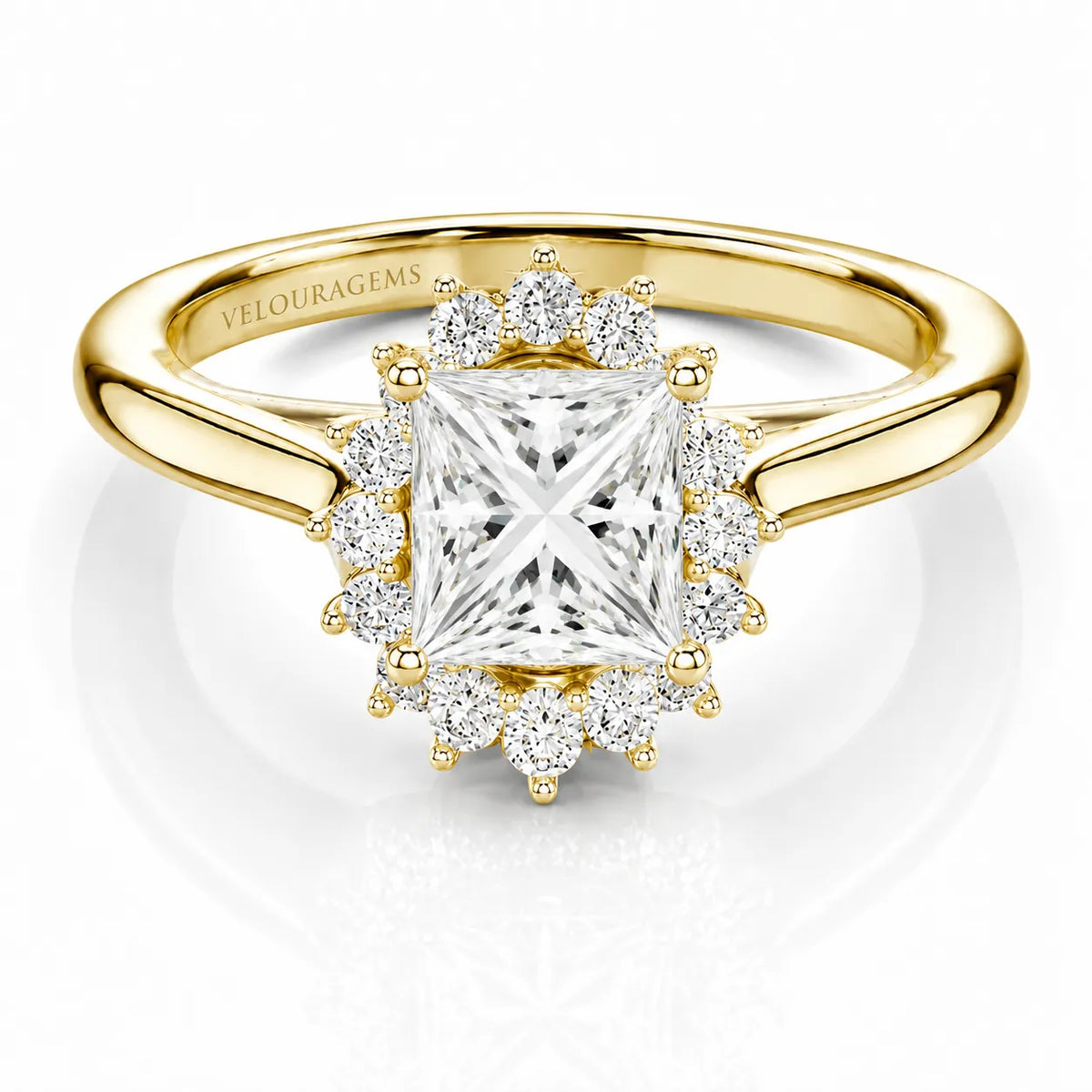 Divine Sparkle Halo Setting Wedding Ring